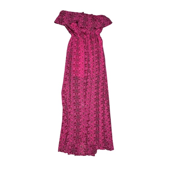 Hollister Dresses & Skirts - Hollister Maxi Dress Strapless Size M Pink All Over Floral Boho Flowy Indie Y2K